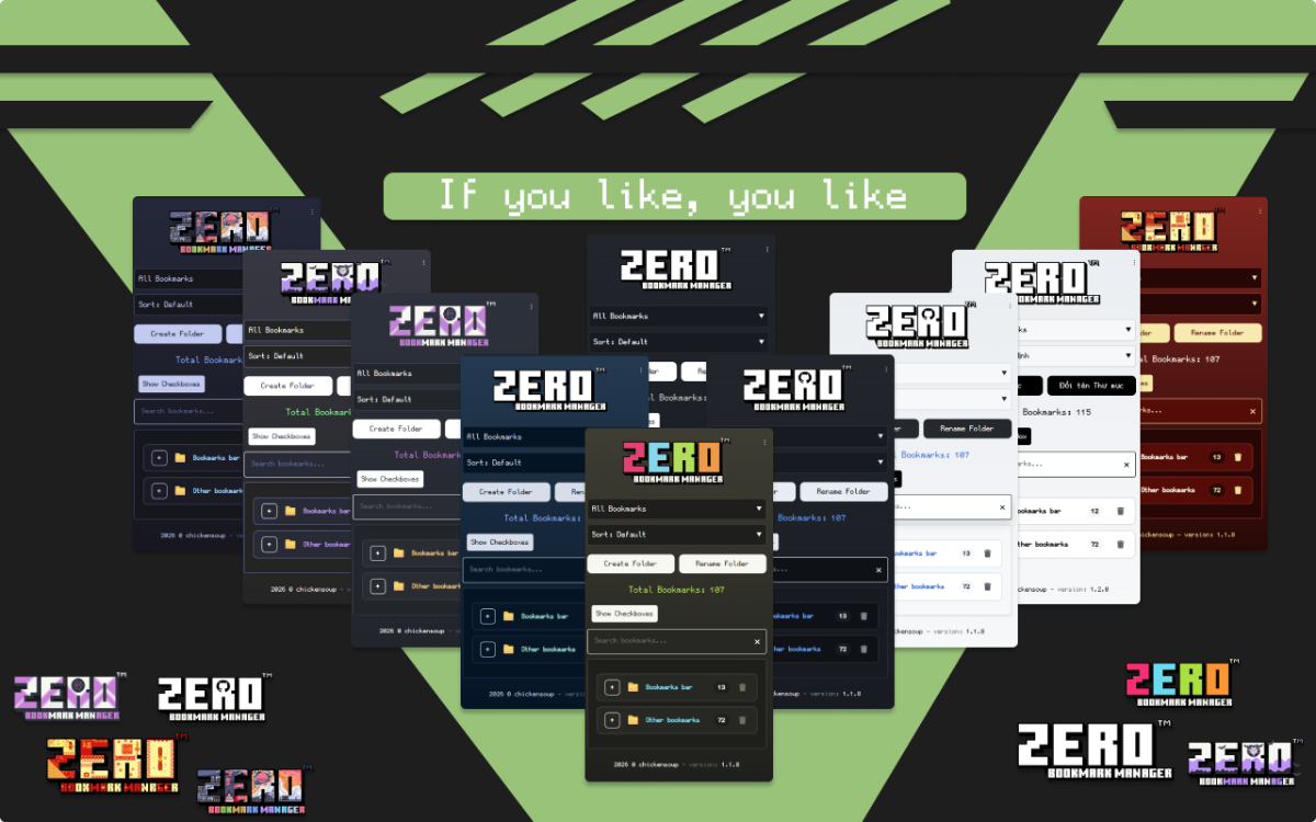 Zero Bookmark Manager screenshot