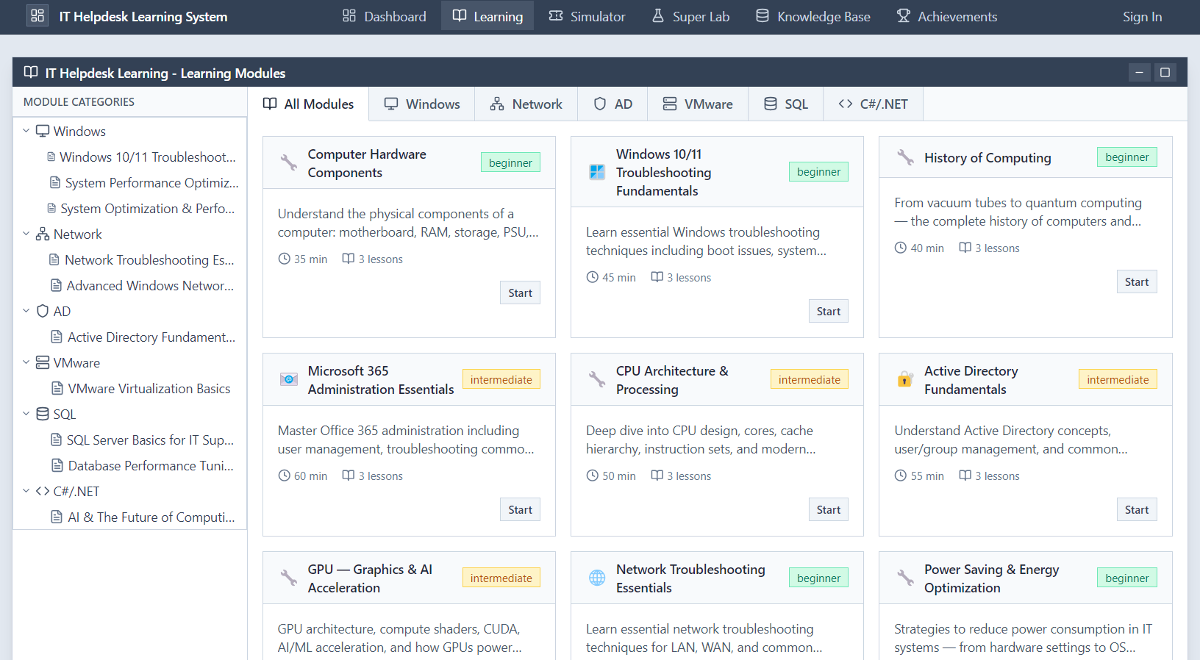 IT Support Mastery Suite screenshot
