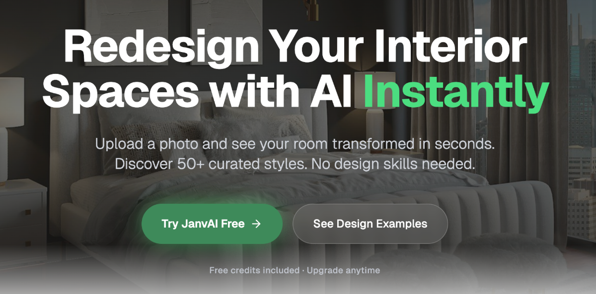 AI Interior Design Tool: Redesign Rooms with AI - JanvAI | Unikorn.vn