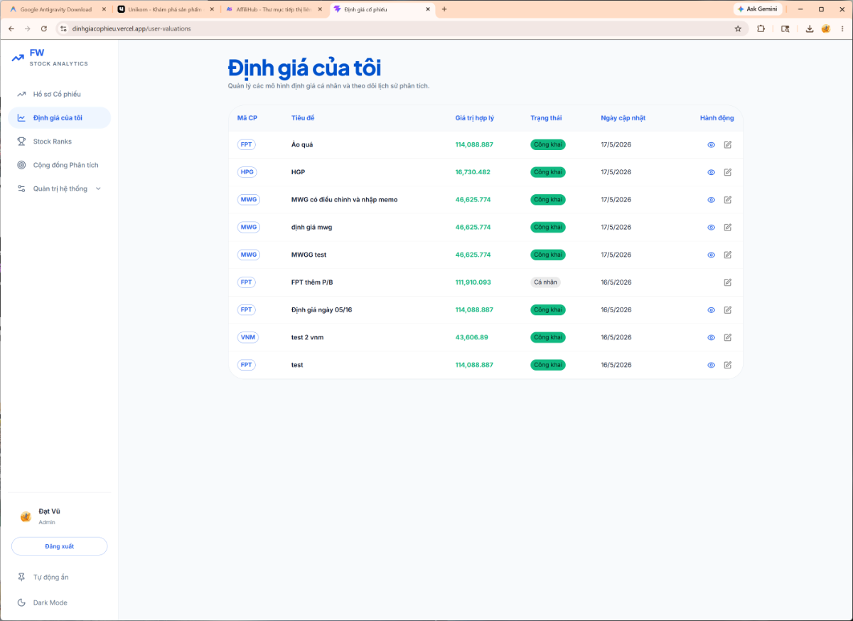 StocksValuation screenshot 2