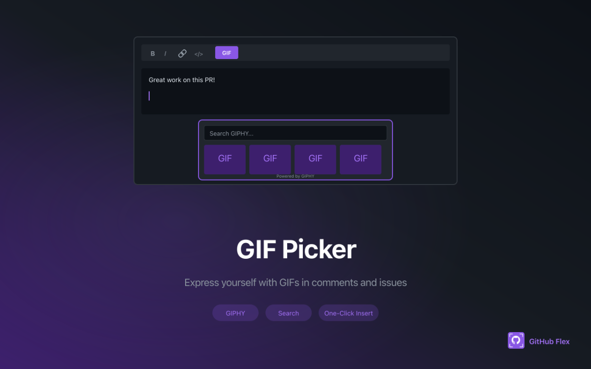 GitHub Flex screenshot