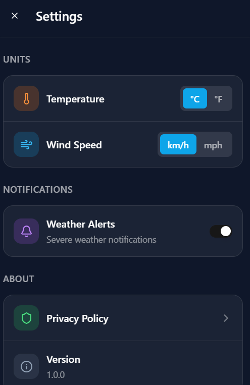 SkyCanvas Weather screenshot