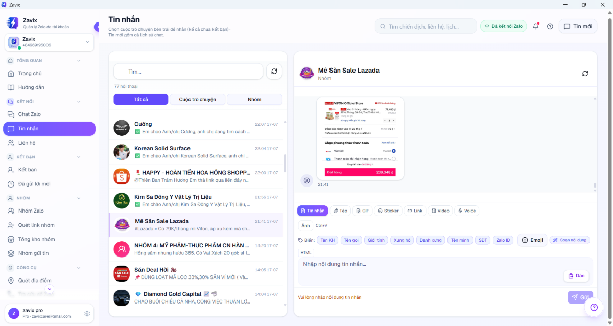 Zavix screenshot