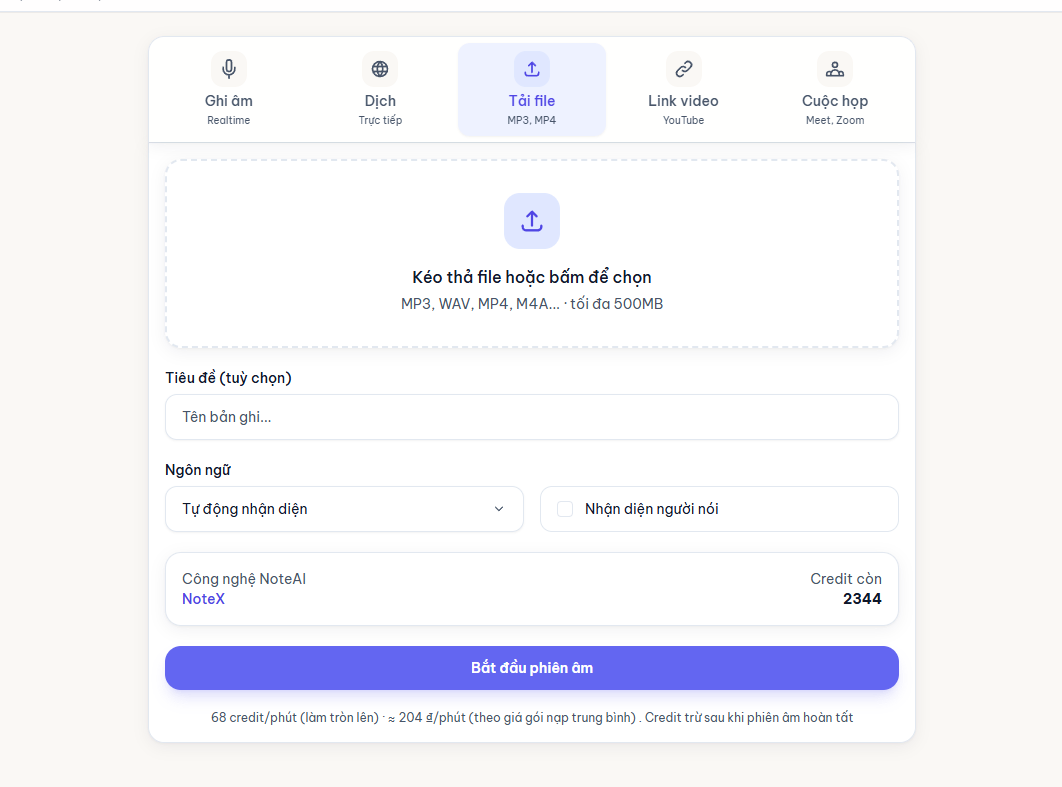 NoteAI screenshot