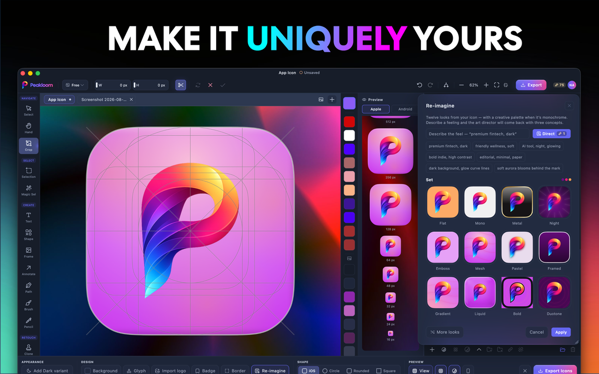 Peakloom screenshot