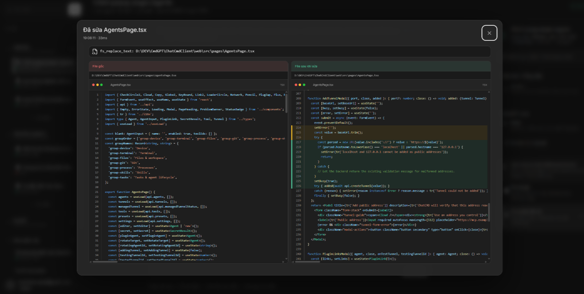 ChatCMD screenshot