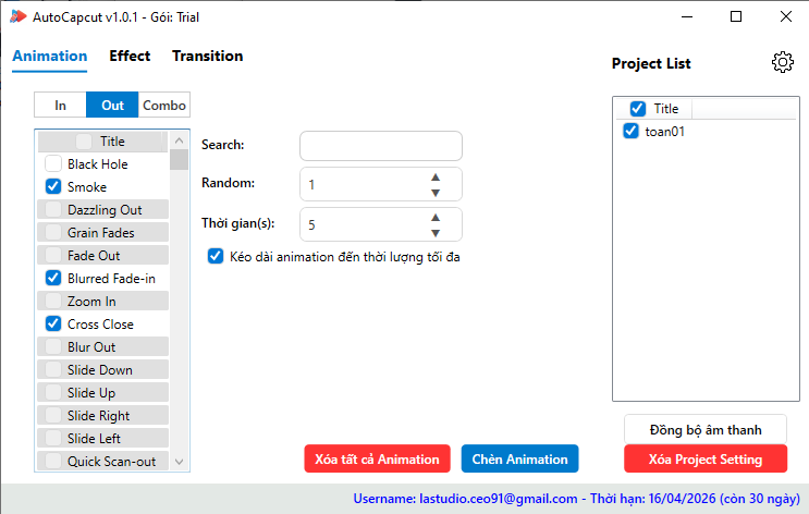AutoCapcut V1.0.1 screenshot