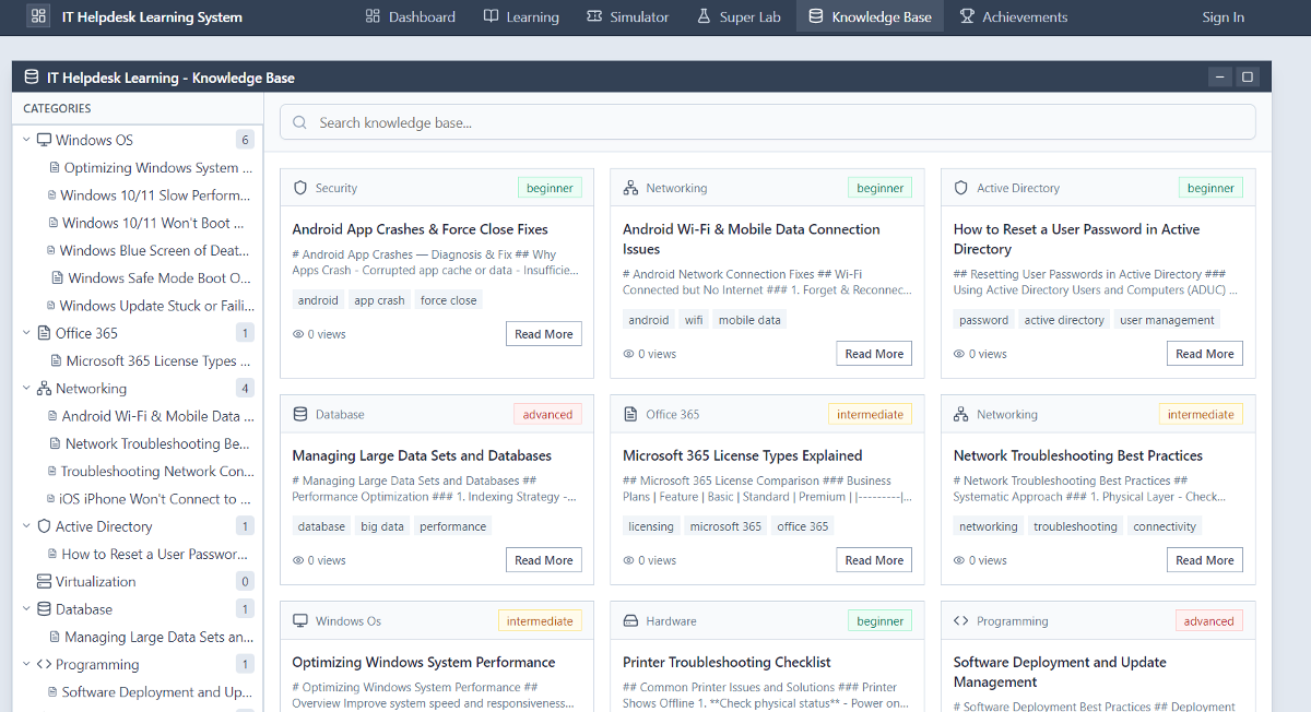 IT Support Mastery Suite screenshot