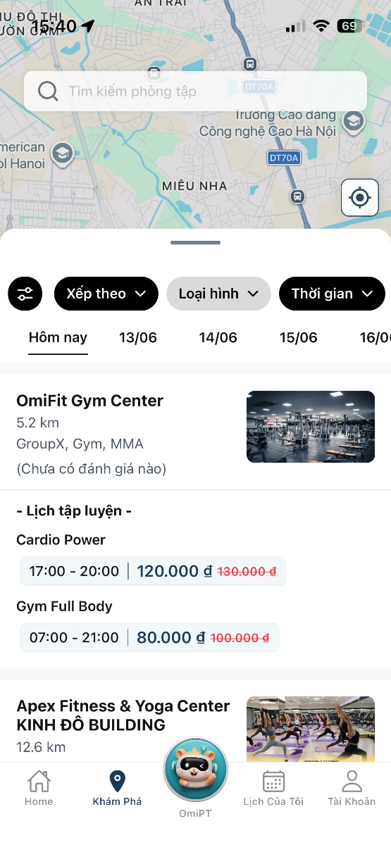 OmiFit screenshot