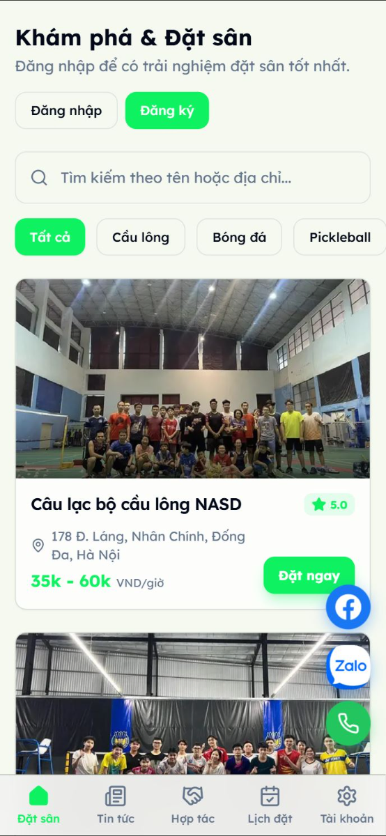 Sport Booking screenshot