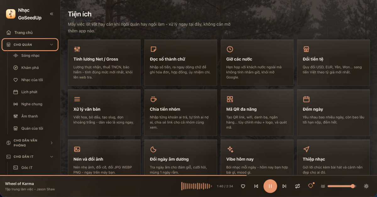 Nhạc GoSeedUp screenshot