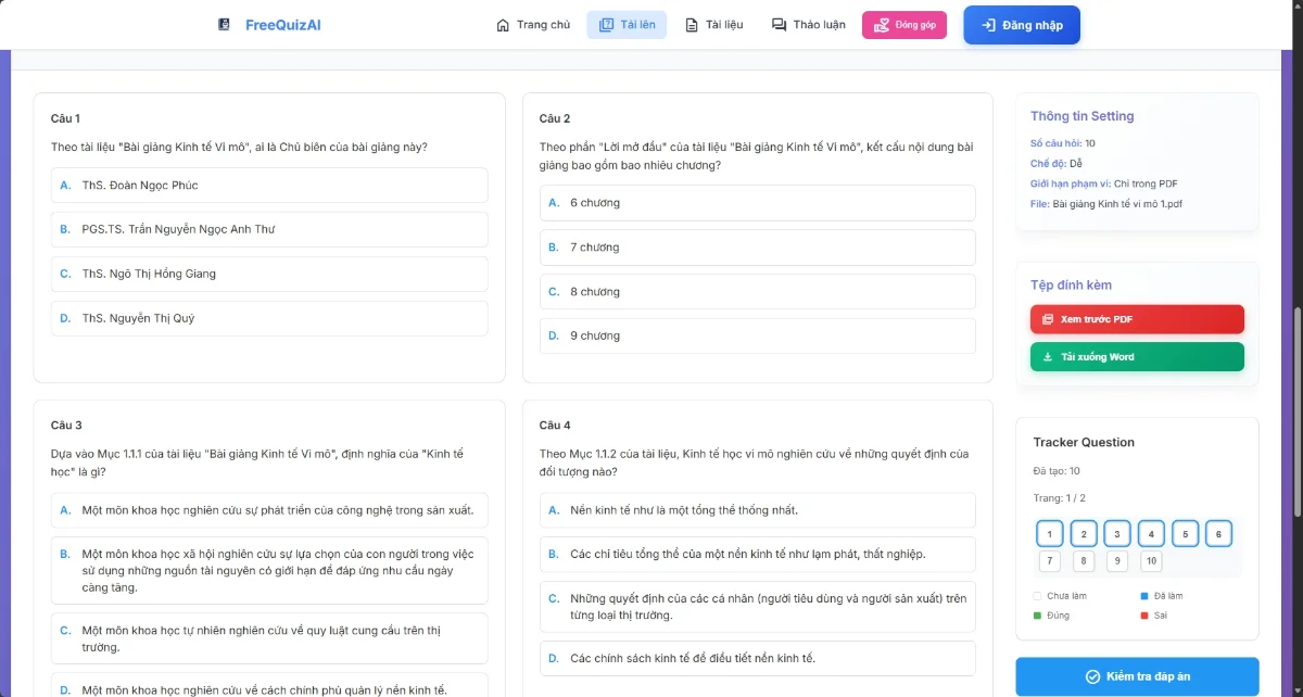 FreeQuizAI screenshot