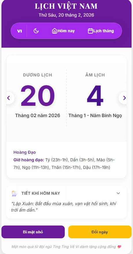 Lịch Việt Tối Giản screenshot