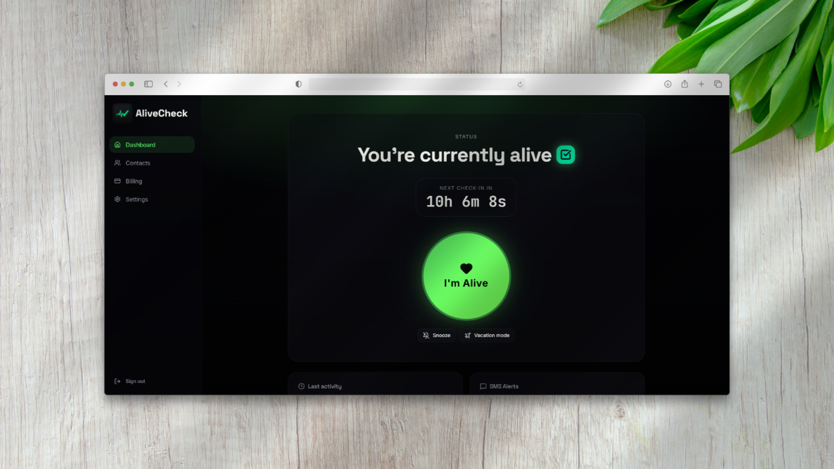 AliveCheck screenshot