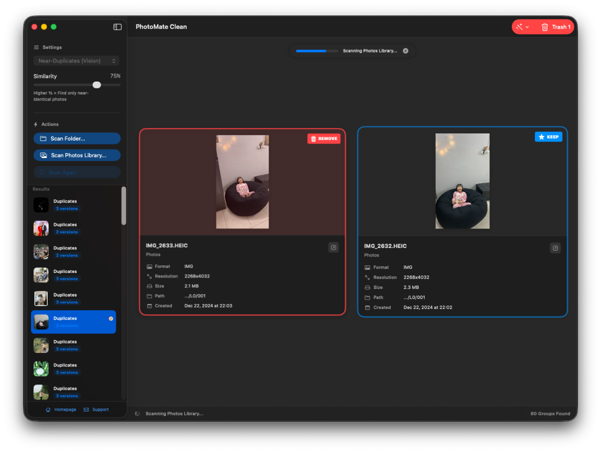 PhotoMate Clean screenshot