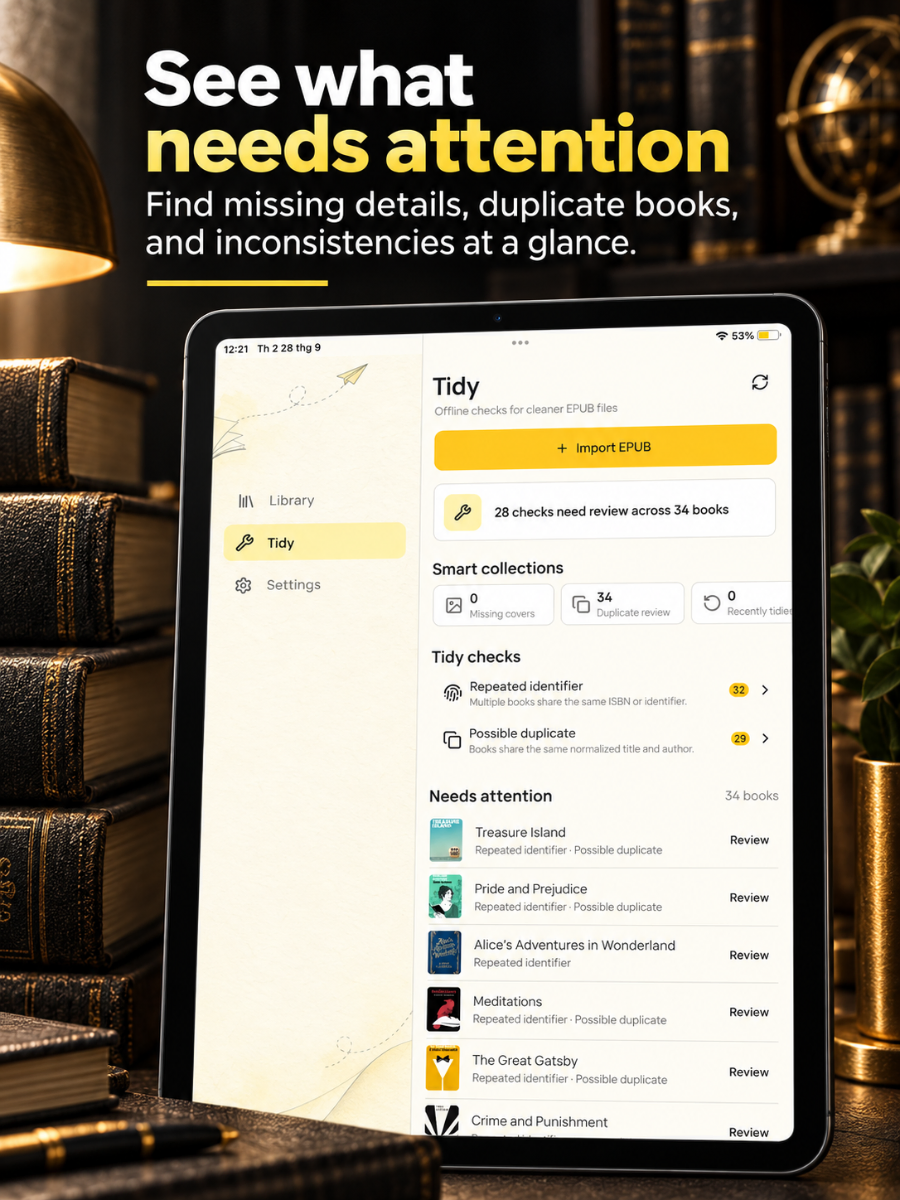 EpubTidy: EPUB Editor & Repair App screenshot