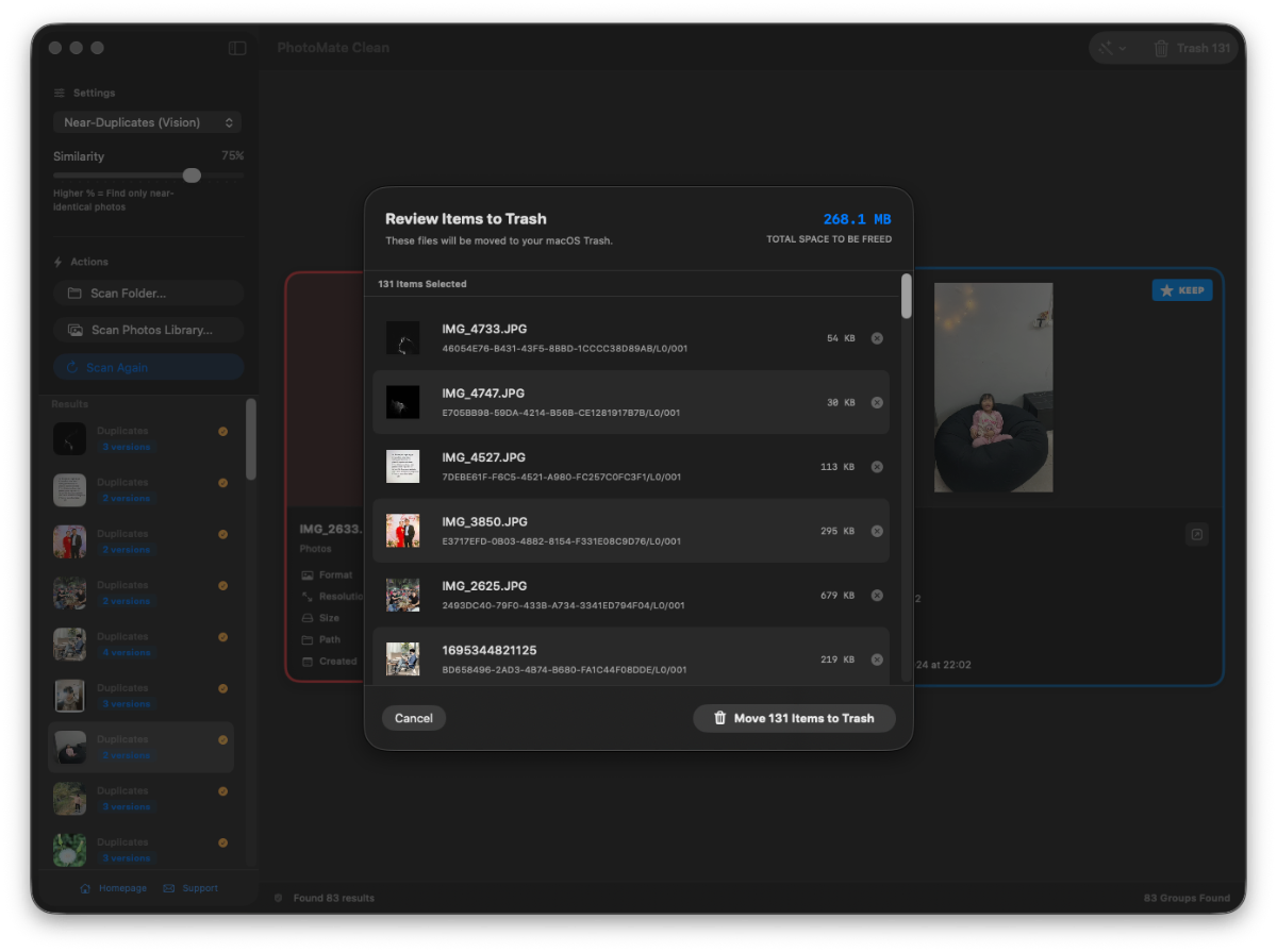PhotoMate Clean screenshot