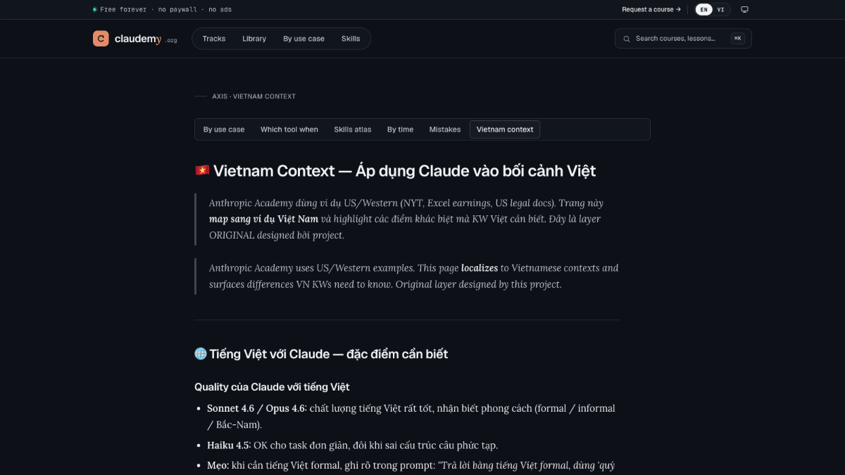 Claudemy screenshot