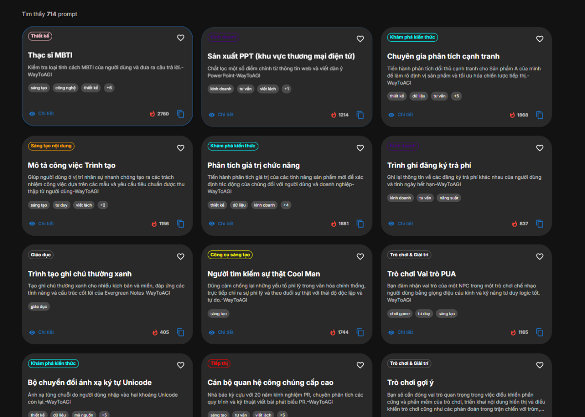 AI Prompt Library screenshot