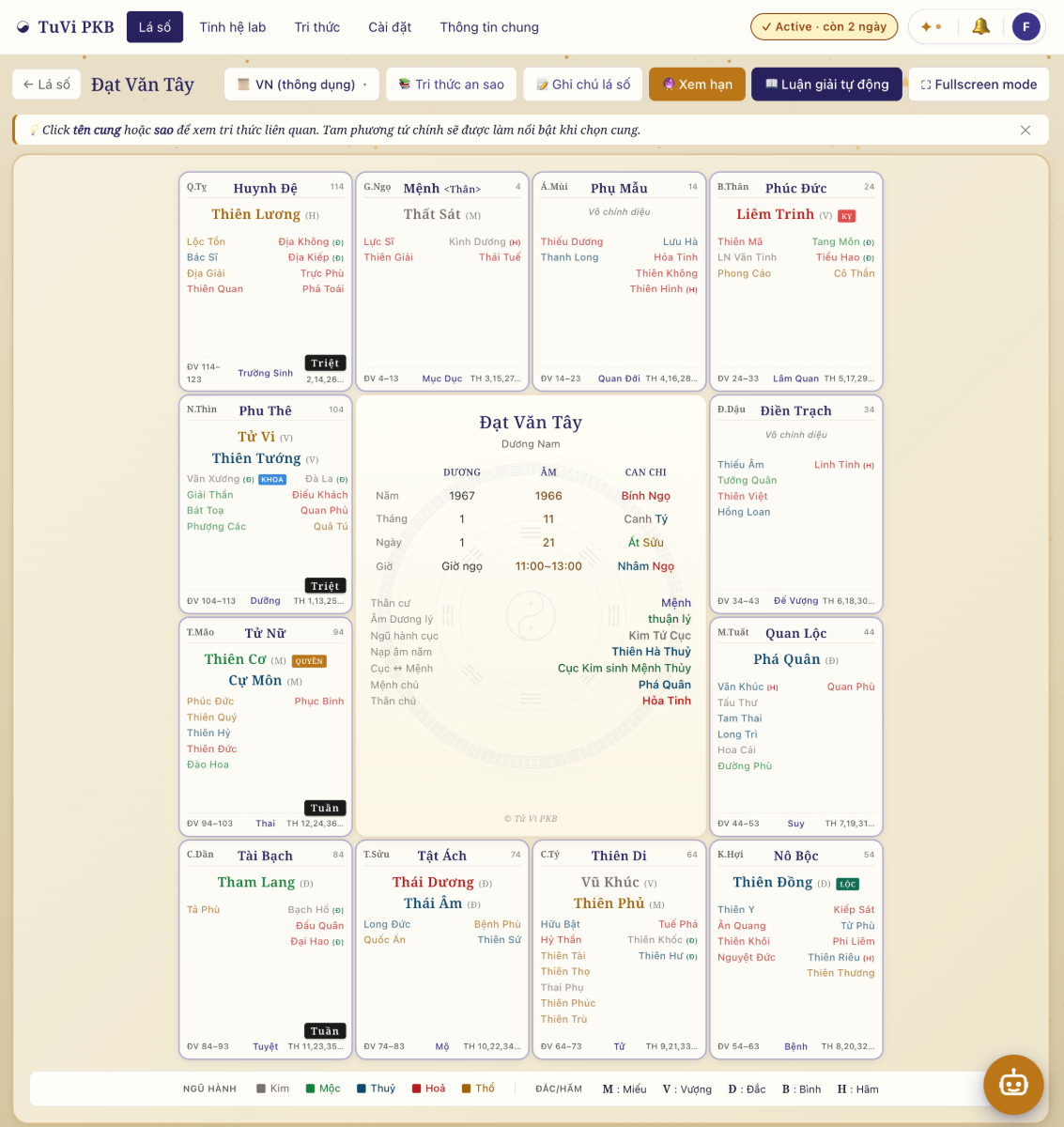 Tử Vi PKB screenshot