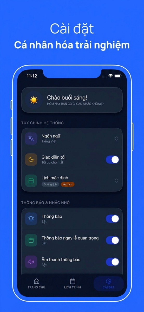 Nhắc lịch âm - GoMoon screenshot