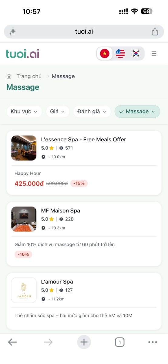 Tuoi.ai screenshot