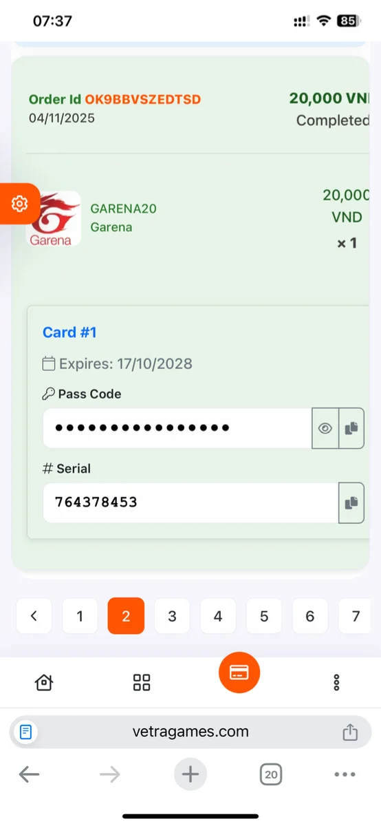 Games thẻ VNG, GAMOTA, FPT GATE, SOHA, screenshot