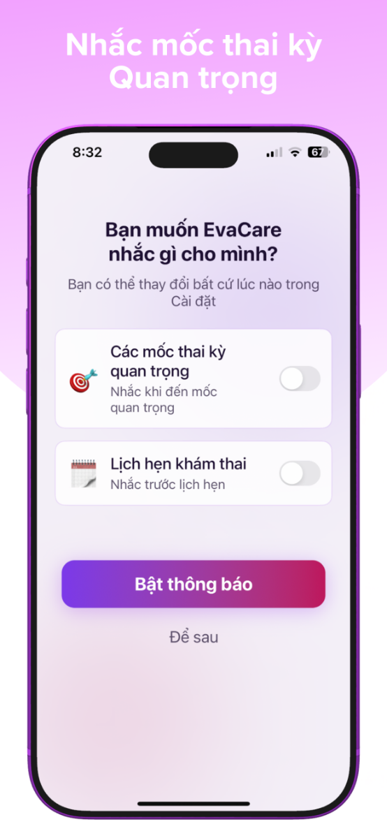 EvaCare: Chu kỳ & Thai kỳ screenshot