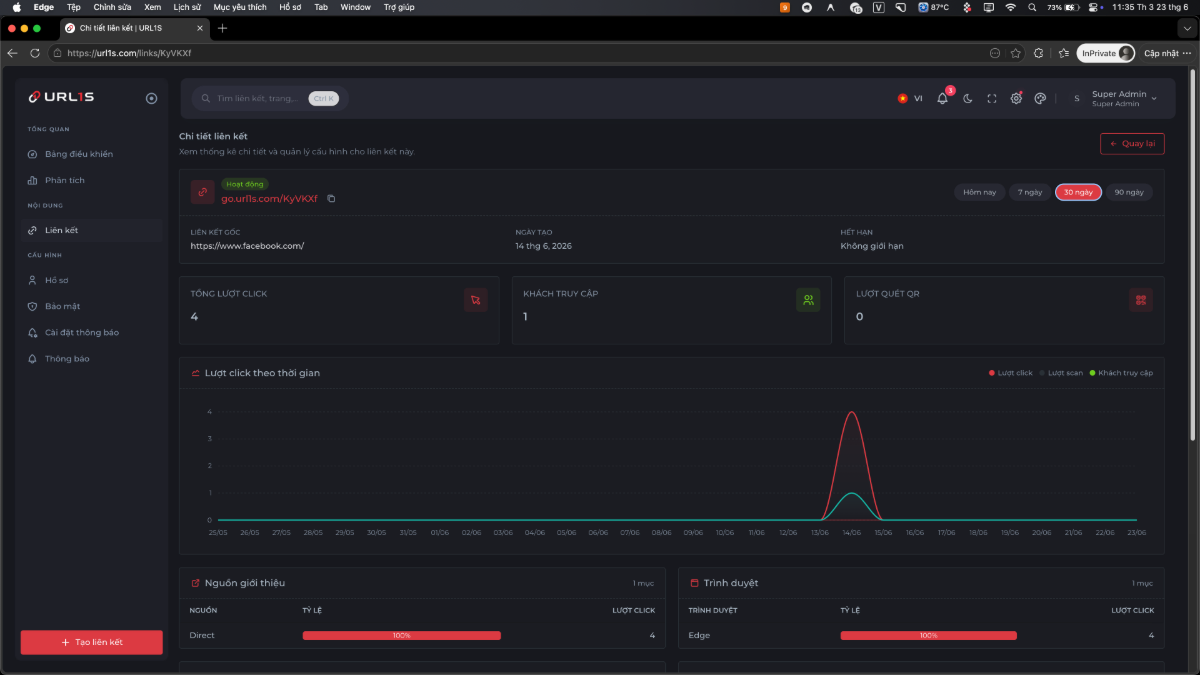 Rút gọn link screenshot