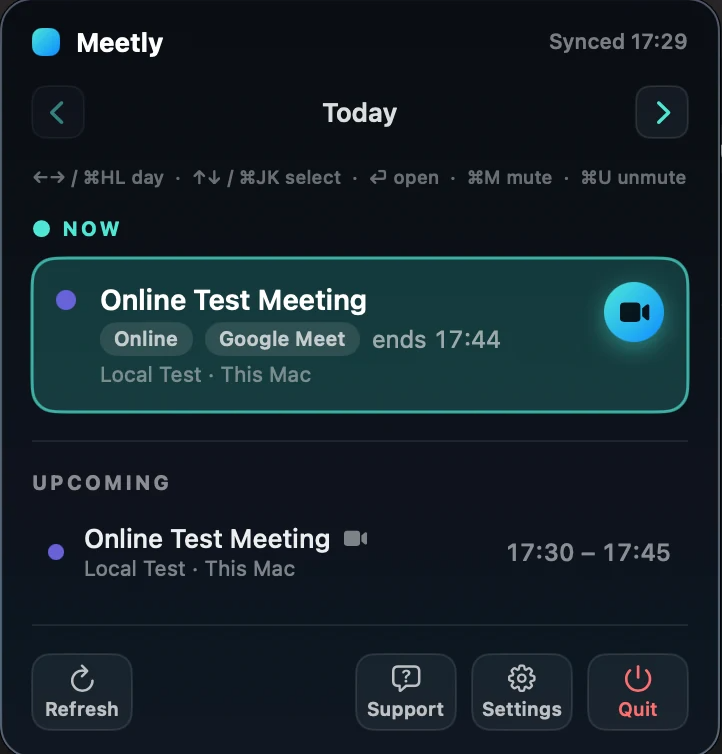 Meetly screenshot