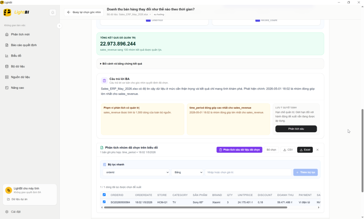 LightBI screenshot