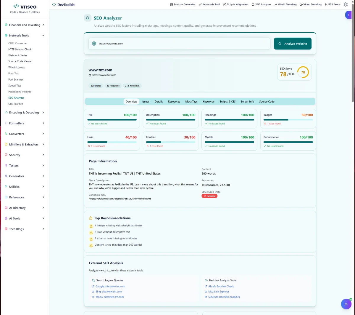 VNSEO.com screenshot