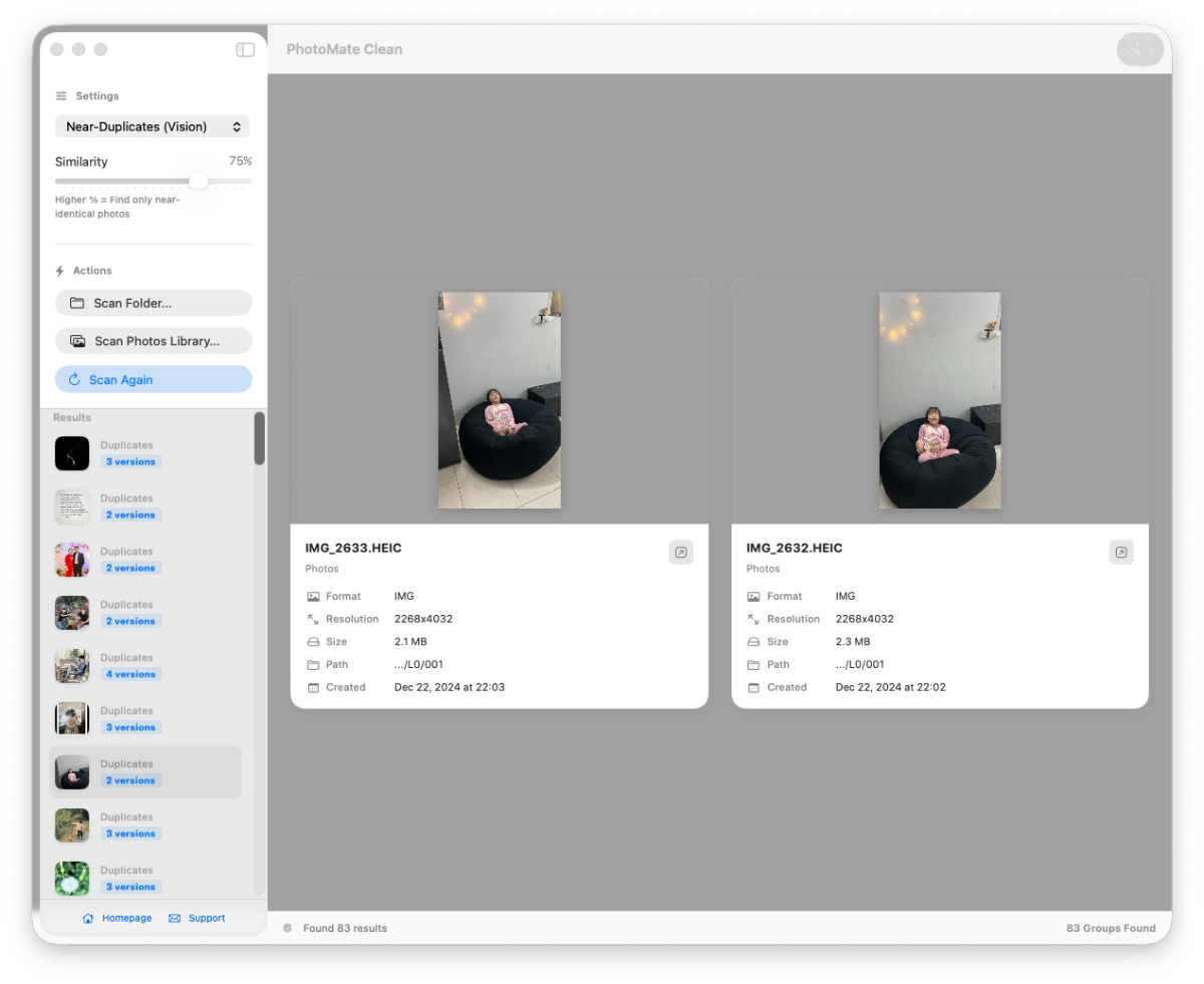 PhotoMate Clean screenshot