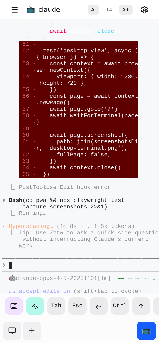 Termote screenshot
