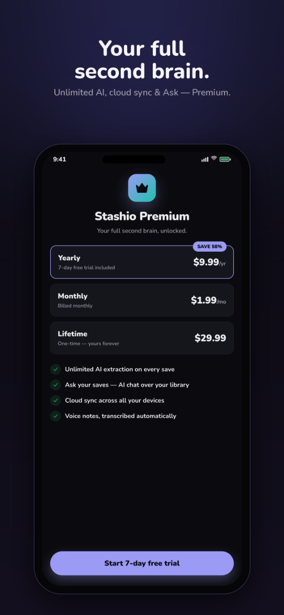 Stashio screenshot