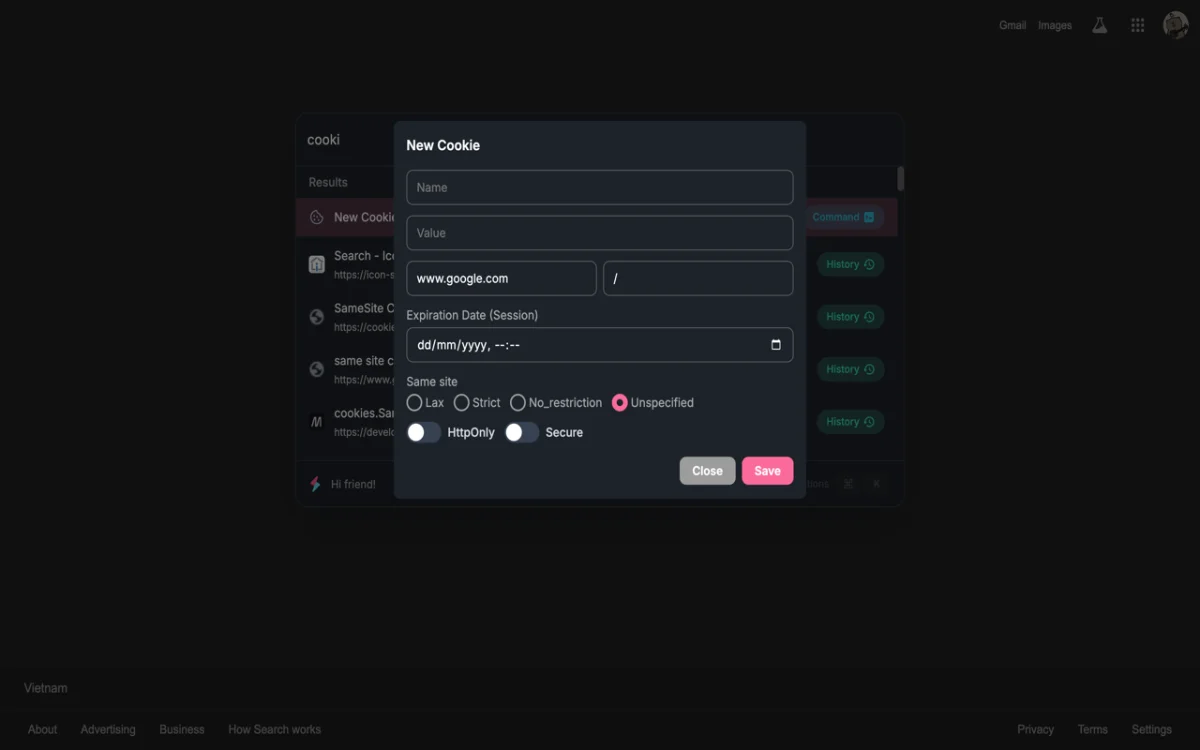 Dyno Command Palette screenshot