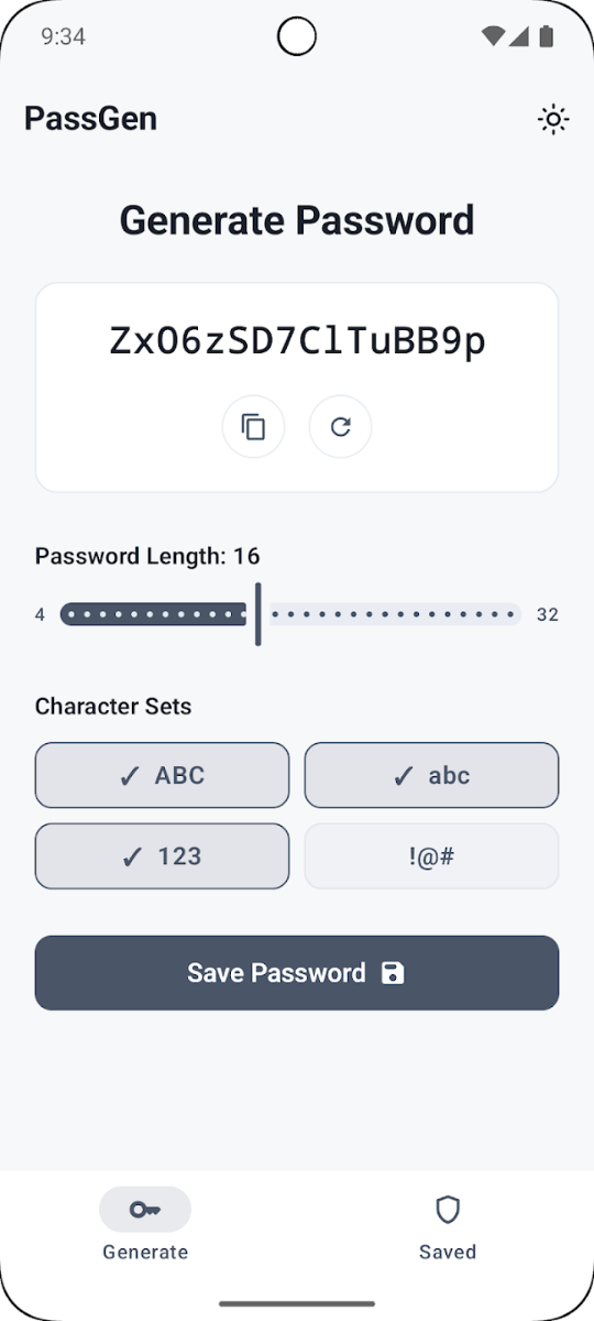 PassGen screenshot