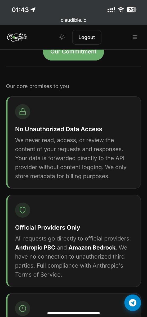 Claudible screenshot