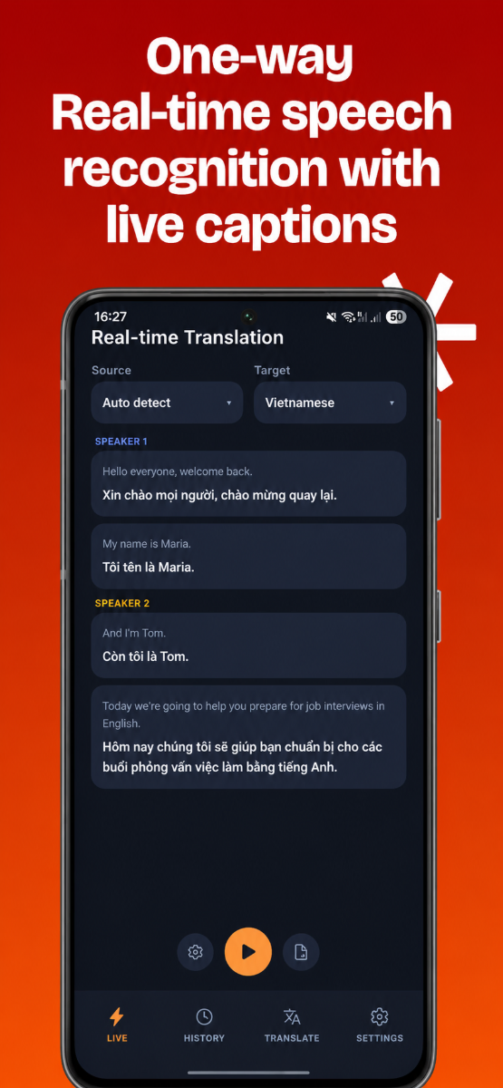 Transifyr Mobile: Dịch thời gian thực screenshot