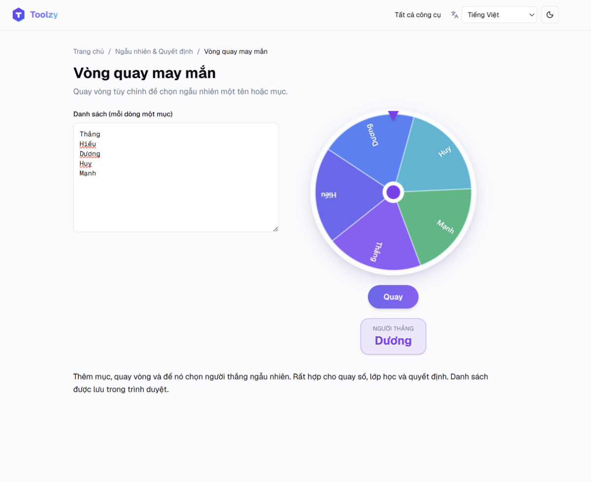 Toolzy screenshot