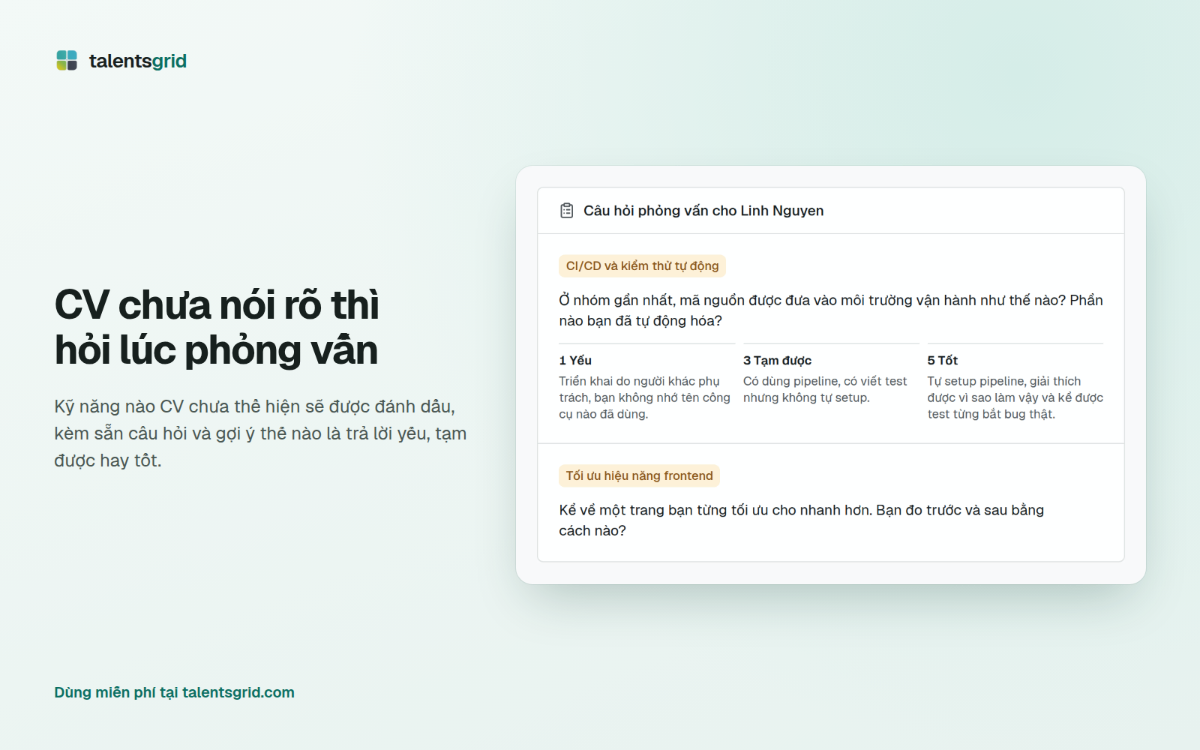 TalentsGrid screenshot