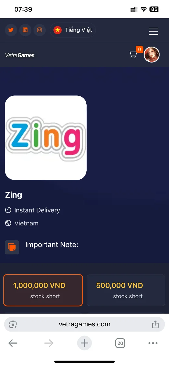 Games thẻ VNG, GAMOTA, FPT GATE, SOHA, screenshot