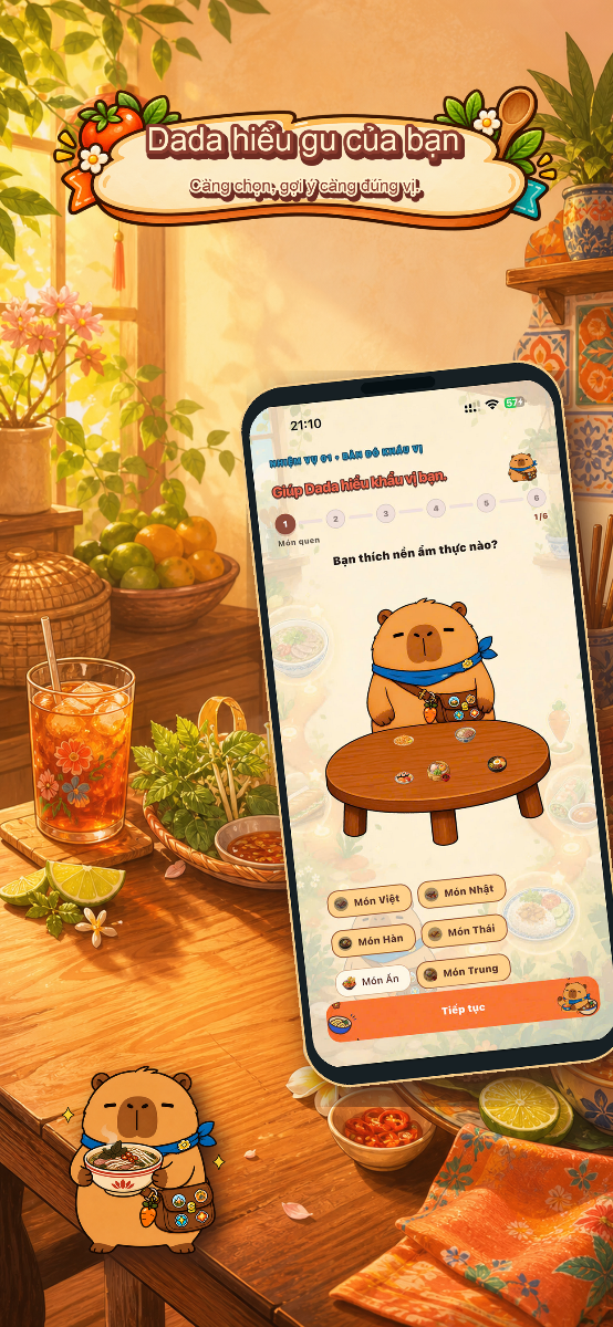Capy Eats: What Should I Eat App screenshot