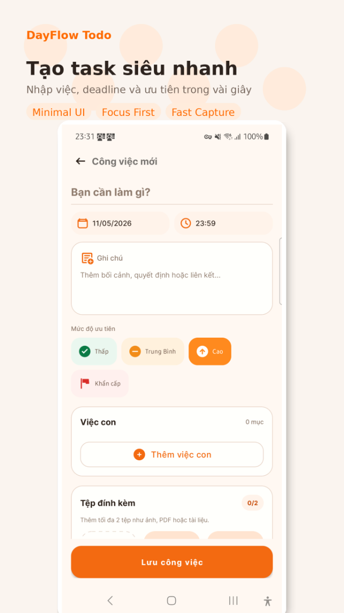 DayFlow Todo screenshot