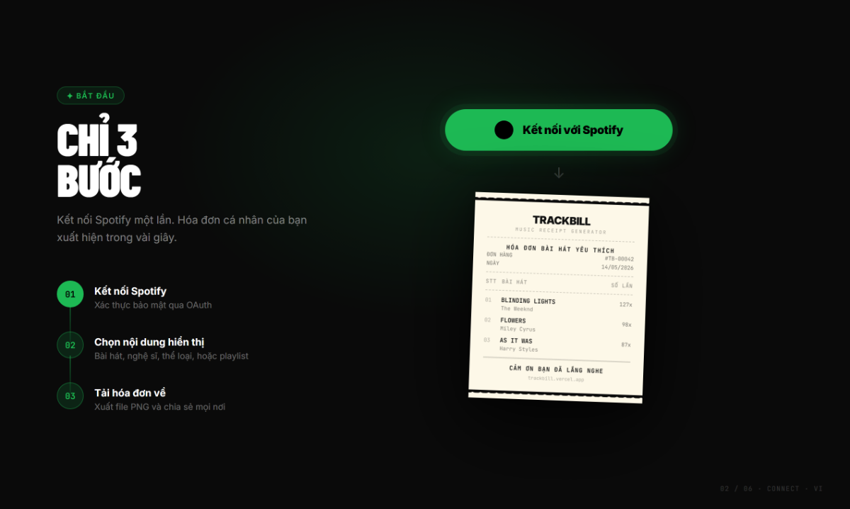 TrackBill screenshot