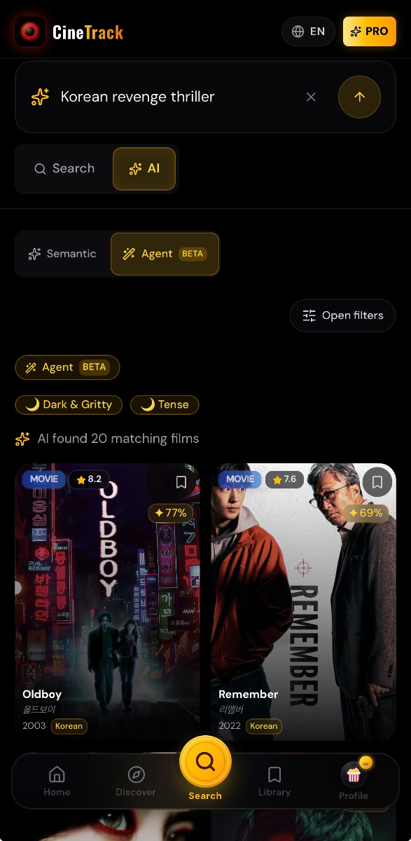 CineTrack.TV screenshot