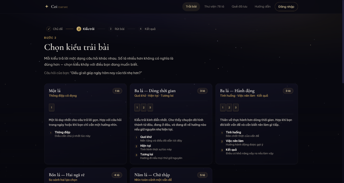 Coi Tarot screenshot