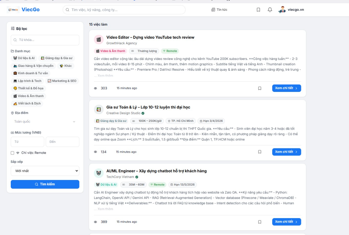 ViecGo screenshot