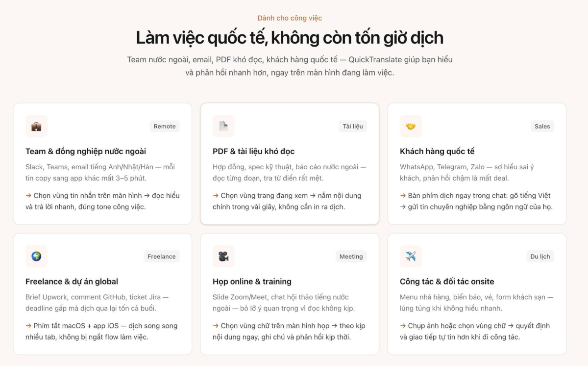 QuickTranslate App screenshot