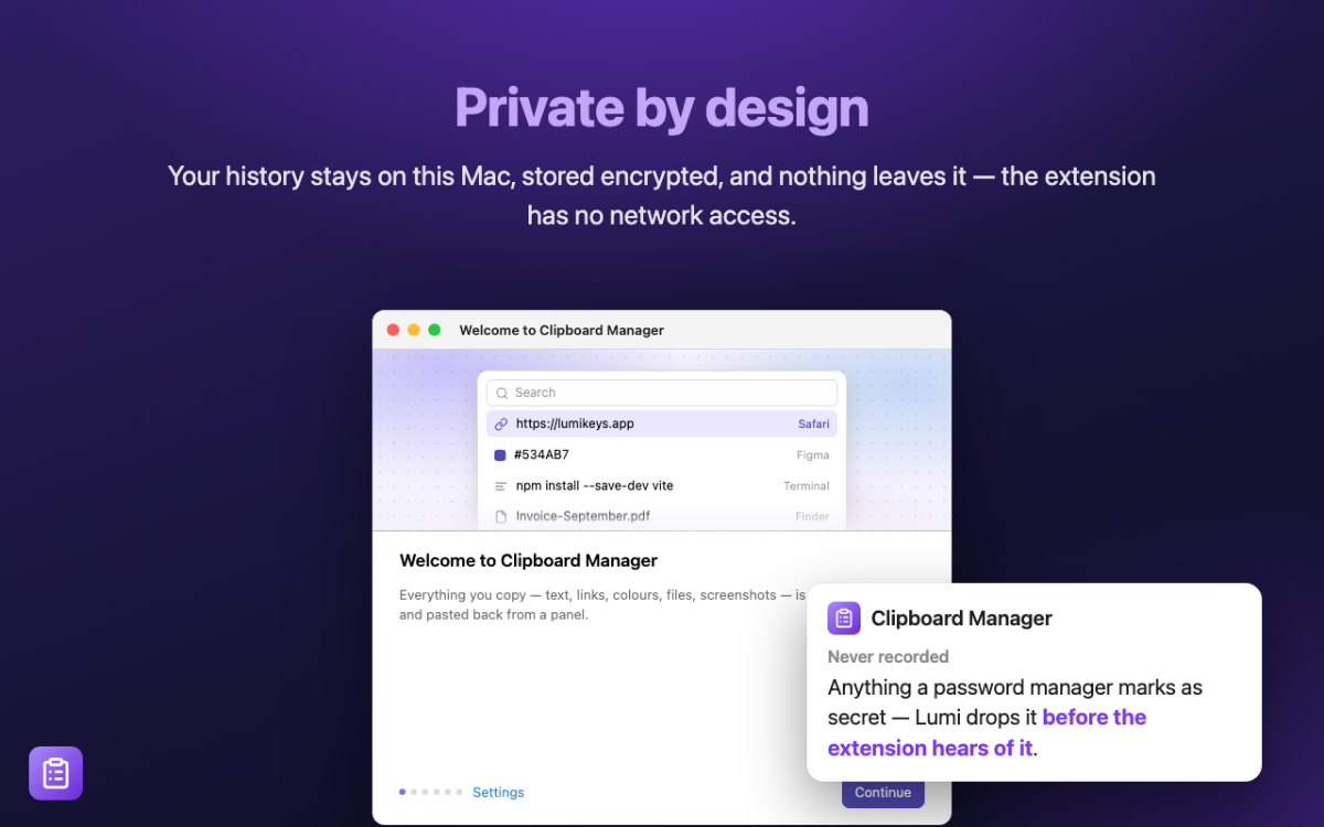 Clipboard Manager for Lumi screenshot